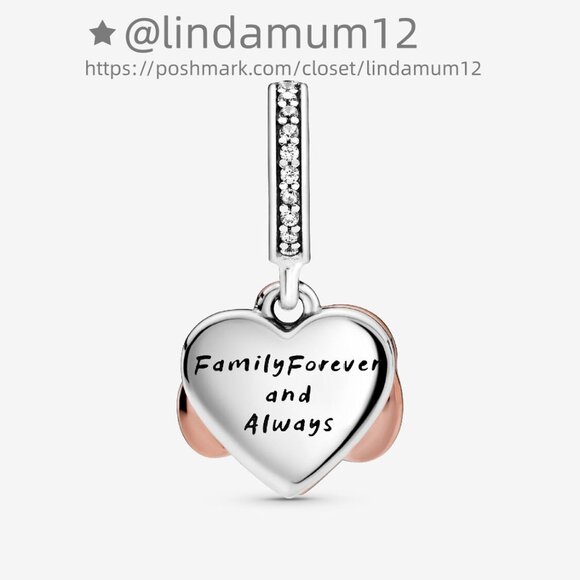 Pandora Sparkling Infinity Heart Dangle Charm - Picture 3 of 7